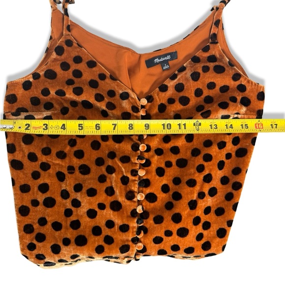 Madewell Velvet Button Front Dot Cami Skirt Set - Picture 5 of 13